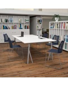 Flash Furniture HERCULES Series Stack Chairs, Blue, Set Of 5 Chairs