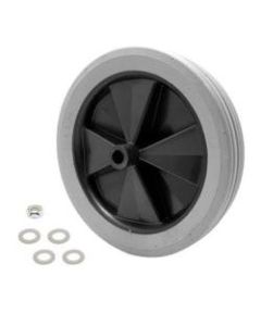 Rubbermaid 12in Non-Marking Tilt Truck Wheel, Gray