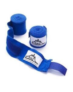 Black Mountain Products Professional-Grade Boxing/MMA Hand Wrist Wraps, 140in, Blue, Pack Of 2