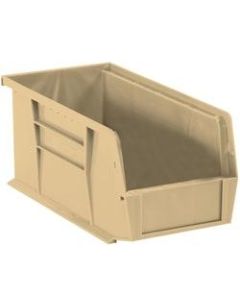 Office Depot Brand Plastic Stack & Hang Bin Boxes, Small Size, 14 3/4in x 8 1/4in x 7in, Ivory, Pack Of 12