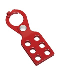 SKILCRAFT Steel Lockout/Tagout Hasp, 1 1/2in x 5in, Red