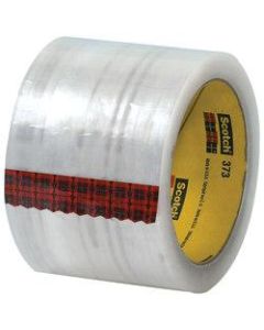 Scotch 373 Carton-Sealing Tape, 3in Core, 3in x 110 Yd., Clear, Pack Of 6