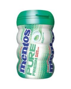 Mentos Pure Fresh Spearmint Gum Bottles, 3.53 Oz, Pack Of 4