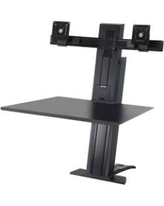 Ergotron WorkFit Desk Mount for Monitor, Keyboard - Black - 2 Display(s) Supported - 24in Screen Support - 25 lb Load Capacity