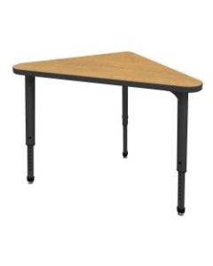 Marco Group Apex Series Adjustable Triangle Student Desk, Solar Oak/Black