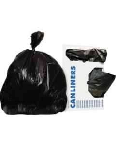Heritage Linear Low-Density Can Liners, 60 Gallons, 38in x 58in, Black, Box Of 100