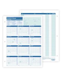 ComplyRight 2020-2021 Academic Attendance Calendar, 8 1/2in x 11in, Pack Of 50