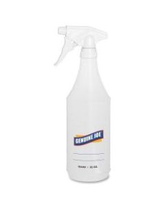 Genuine Joe 32-oz. Trigger Spray Bottle - Suitable For Cleaning - Adjustable, Flexible - 48 / Carton - Clear