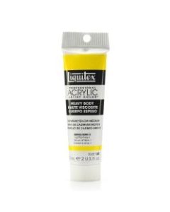 Liquitex Heavy Body Professional Artist Acrylic Colors, 2 Oz, Cadmium Yellow Medium, Pack Of 2