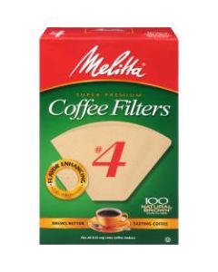 Melitta Coffee Filters, Cone, No. 4, Pack Of 100