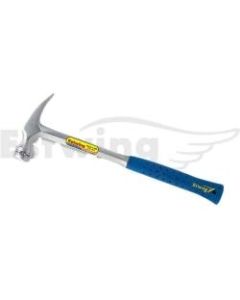 Estwing Framing Hammer - 16in Length - Blue, Silver - Nylon Vinyl, Steel - 1.37 lb Head Weight - Forged Head, Comfortable Grip, Durable Handle, Cushion Grip, Shock Absorbing Handle - 1