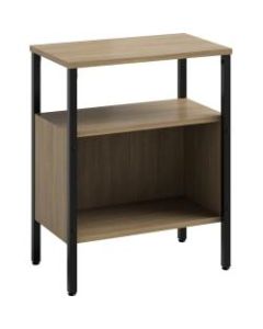 Safco 30inH 2-Shelf Simple Storage Bookcase, Neowalnut