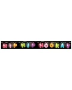 Amscan Signs Of The Time Hip Hip Hooray String Lights, 4-7/16ft, Indoor, Rainbow Lights