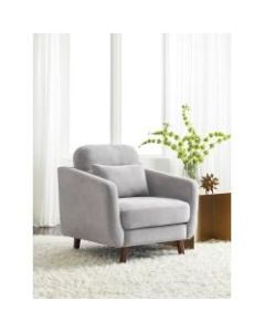 Serta Sierra Collection Arm Chair, Smoke Gray/Chestnut