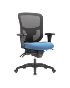 WorkPro 9500XL Series Ergonomic Mesh/Premium Fabric Mid-Back Big & Tall Chair, Black/Sky Blue