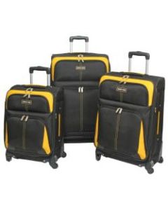 Overland Geoffrey Beene Golden Gate 3-Piece Luggage Set, Black/Gold