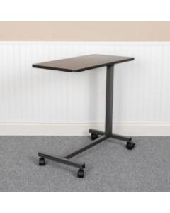 Flash Furniture Adjustable Overbed Table, 44-3/4inH x 30inW x 15inD, Oak/Silvervein