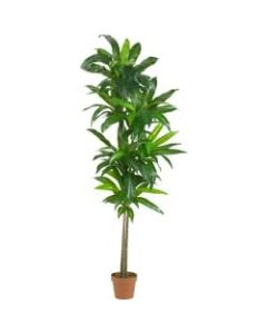 Nearly Natural 6ftH Real-Touch Silk Dracaena Plant With Pot, Green