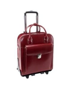 McKleinUSA La Grange Ladies Rolling Briefcase With 15.4in Laptop Pocket, Red