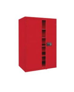 Sandusky Keyless Electronic Storage Cabinet, 78inH x 46inW x 24inD, Red