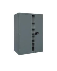 Sandusky Keyless Electronic Storage Cabinet, 78inH x 46inW x 24inD, Charcoal