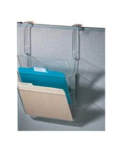 Office Depot Brand Plastic Letter-Size Hanging 3-Pocket Wall File, 8-1/2in x 13-3/8in x 8-1/2in, Clear