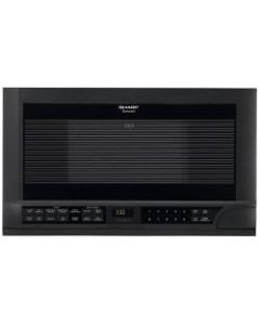 Sharp R1210T Microwave Oven - Single - 11.22 gal Capacity - Microwave - 11 Power Levels - 1100 W Microwave Power - 14.13in Turntable - Over The Range - Black