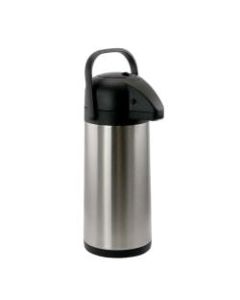 MegaChef 3 L Stainless-Steel Airpot Hot Water Dispenser for Coffee and Tea, Silver/Black