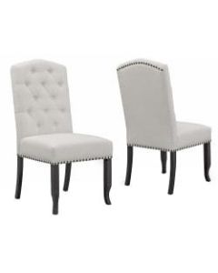 Glamour Home Aleeya Dining Chairs, Beige, Set Of 2 Chairs
