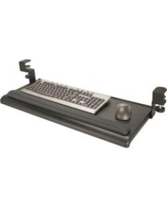 EXTRA-WIDE DESK CLAMP KEYBOARD TRAY WITH GEL WRIST REST