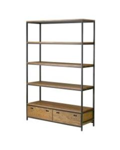 Glamour Home Alta 71inH Etagere Bookcase, Brown
