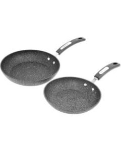 The Rock Cookware - 8in Diameter Frying Pan, 10in Diameter Frying Pan - Bakelite Handle, Forged Aluminum Base - Cooking, Frying - Dishwasher Safe - Black - 2 Piece(s) / Case