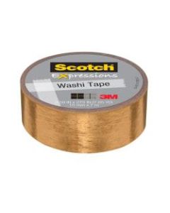 Scotch Expressions Washi Tape, 3/5in x 257in, Gold