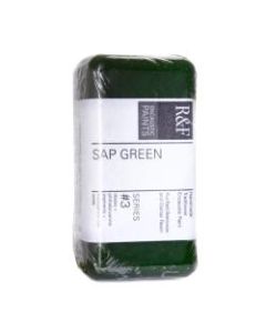 R & F Handmade Paints Encaustic Paint, 1 1/4in x 2 1/2in x 3/4in, 40 mL, Sap Green, Pack Of 2