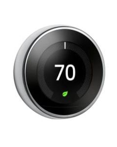 Nest Learning Thermostat 3rd generation - Thermostat - wireless - 802.11b/g/n, Bluetooth 4.0, 802.15.4 - polished steel