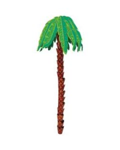 Amscan Summer Luau 3-D Hanging Palm Tree Decoration, 96in x 32in, Multicolor