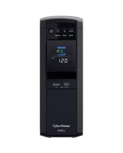 CyberPower CP1500PFCLCDTAA TAA Intelligent Compliant UPS Systems - 1500VA/900W, 120 VAC, NEMA 5-15P, Mini-Tower, Sine Wave, 10 Outlets, LCD, PowerPanel Personal, $500000 CEG, 3YR Warranty