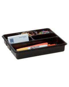 Office Depot Brand 6-Compartment Utility Tray, 8in x 9in, Black