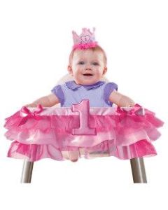 Amscan Deluxe Girl High Chair Decoration, 7-1/2in x 37in, Pink