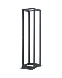 C2G 45U 4-Post Adjustable Open Frame Rack - 21-32in Depth (TAA Compliant) - 19in 45U Wide for LAN Switch - Black - Aluminum - 1000 lb x Maximum Weight Capacity"