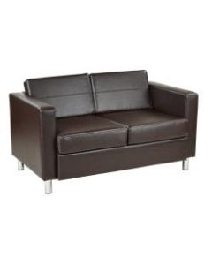 Ave Six Pacific Loveseat, Espresso/Chrome