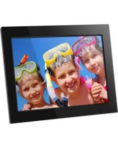 Aluratek ADMPF315F 15in High-Resolution Digital Photo Frame, 14in x 1.13in x 12in, Black