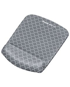 Fellowes PlushTouch Mouse Pad With Wrist Rest, Lattice Pattern, Gray/White