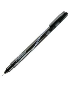 SKILCRAFT Permanent Impression Pens, Fine Point, 0.8 mm, Black Barrel, Blue Ink, Pack Of 12