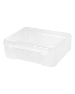 IRIS Portable Project Cases With Handles, 24-5/8in x 17-7/8in x 15-7/8in, Clear, Pack Of 4 Cases