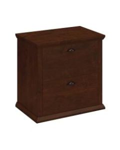 Bush Business Furniture Yorktown 31inW Lateral 2-Drawer File Cabinet, Antique Cherry, Standard Delivery