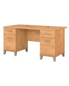 Bush Furniture Somerset Office Desk, 60inW, Maple Cross, Standard Delivery