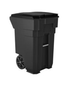 Suncast Commercial Wheeled Square HDPE Trash Can, 65 Gallons, 40-7/8inH x 27inW x 31-1/4inD, Gray