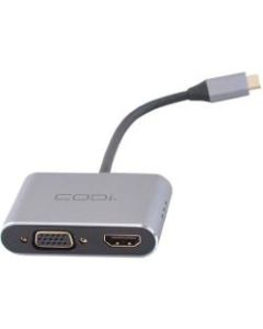 Codi 4-In-1 USB-C Display Adapter (HDMI, VGA, USB-C PD, USB-A 3.0)