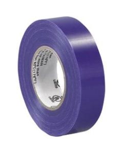 Tape Logic 6180 Electrical Tape, 1.25in Core, 0.75in x 60ft, Purple, Case Of 10